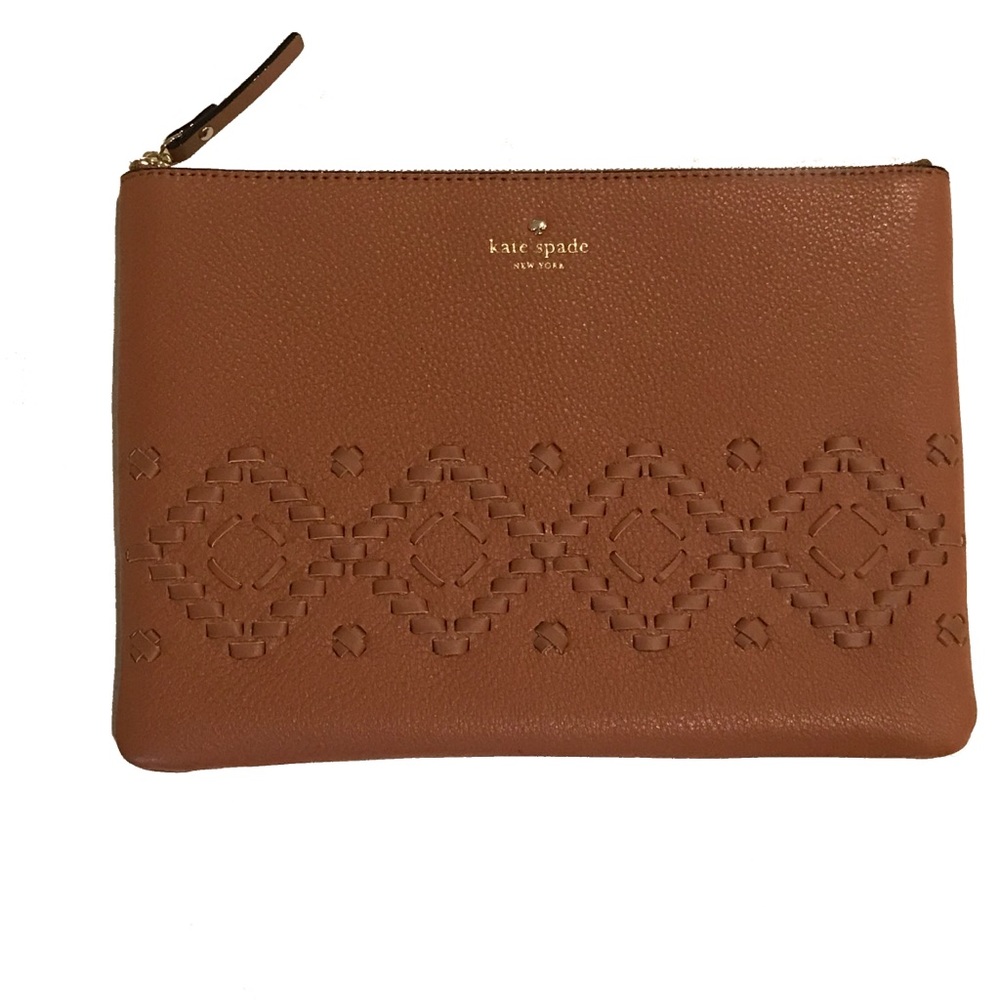 Kate Spade Gia Clutch Warm Cognac